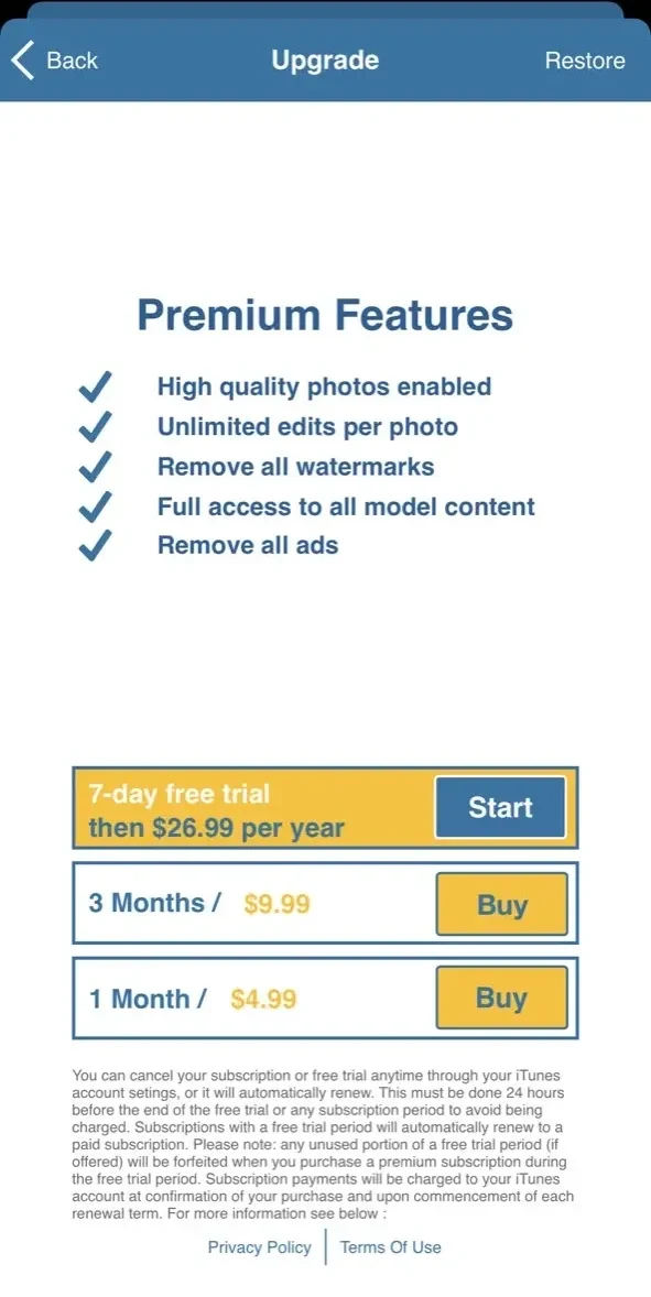 Body Editor Booth Thin paywall screen
