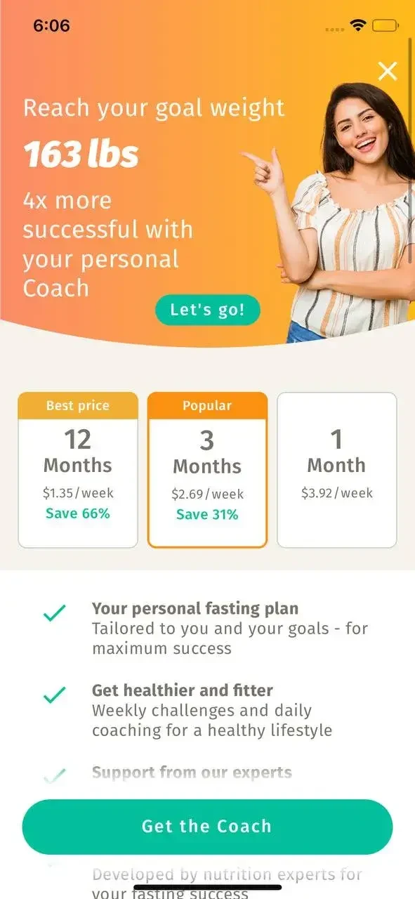 BodyFast paywall screen