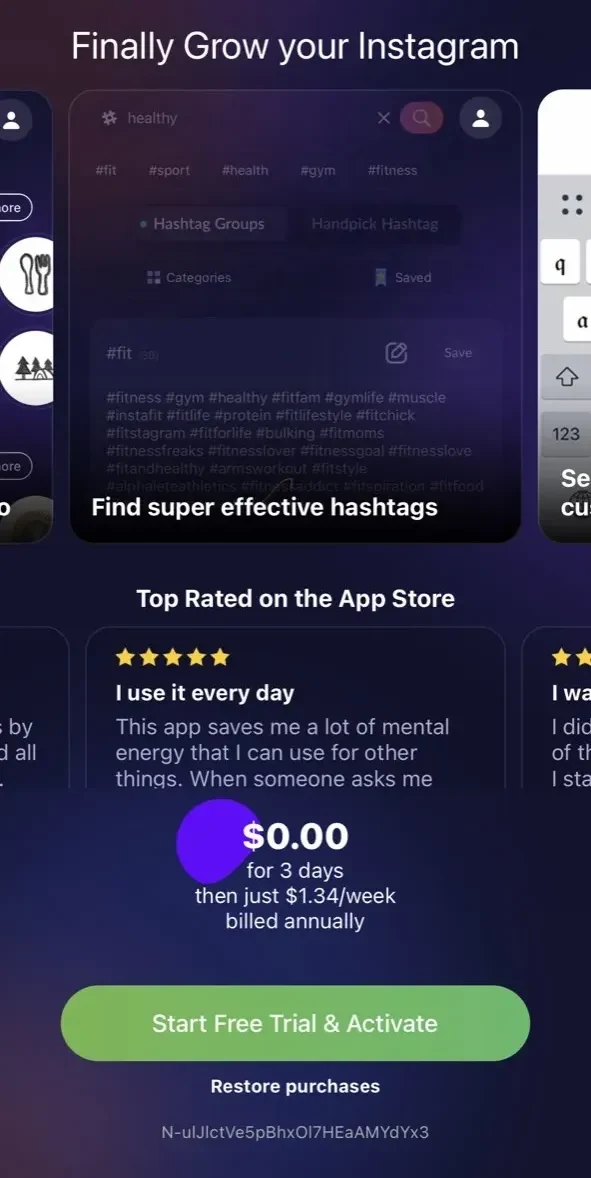 Boost App Social paywall screen