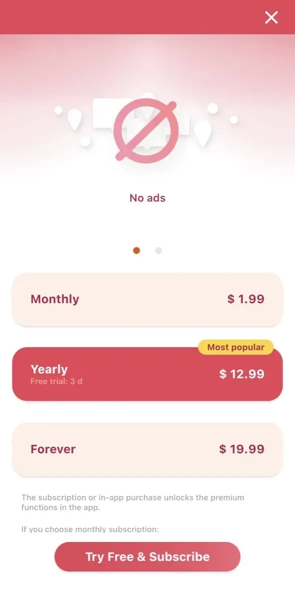 Breastfeeding Newborn tracker paywall screen