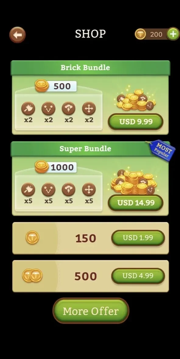 Brick Breaker paywall screen