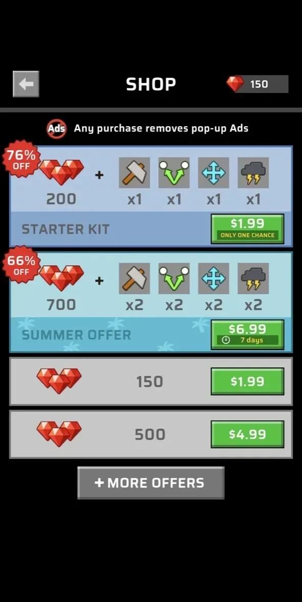 Brick Out paywall screen
