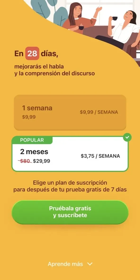 Bright paywall screen