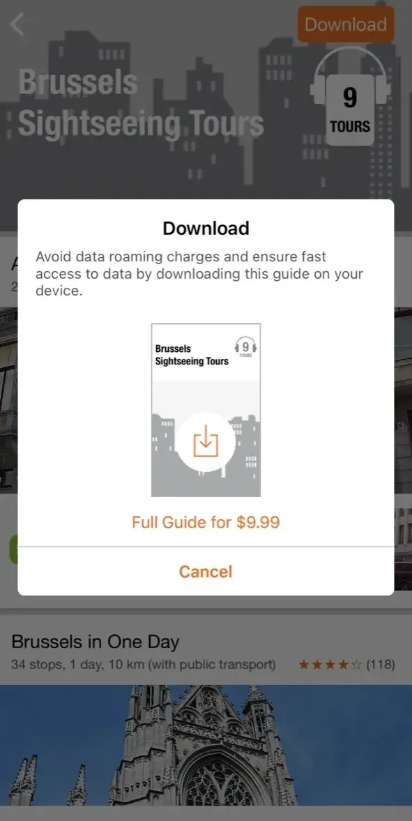 Brussels paywall screen