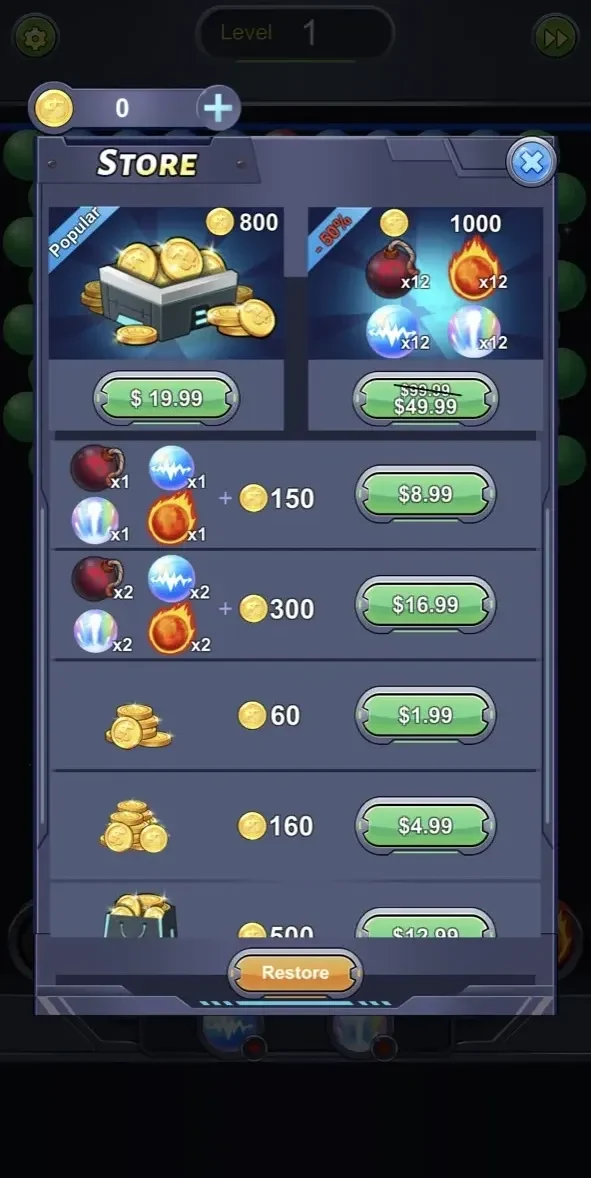 Bubble Pop paywall screen