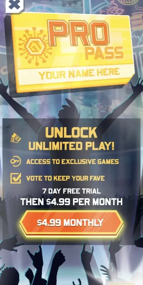 Budge GameTime paywall screen
