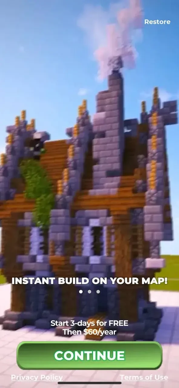 Building Mod paywall screen