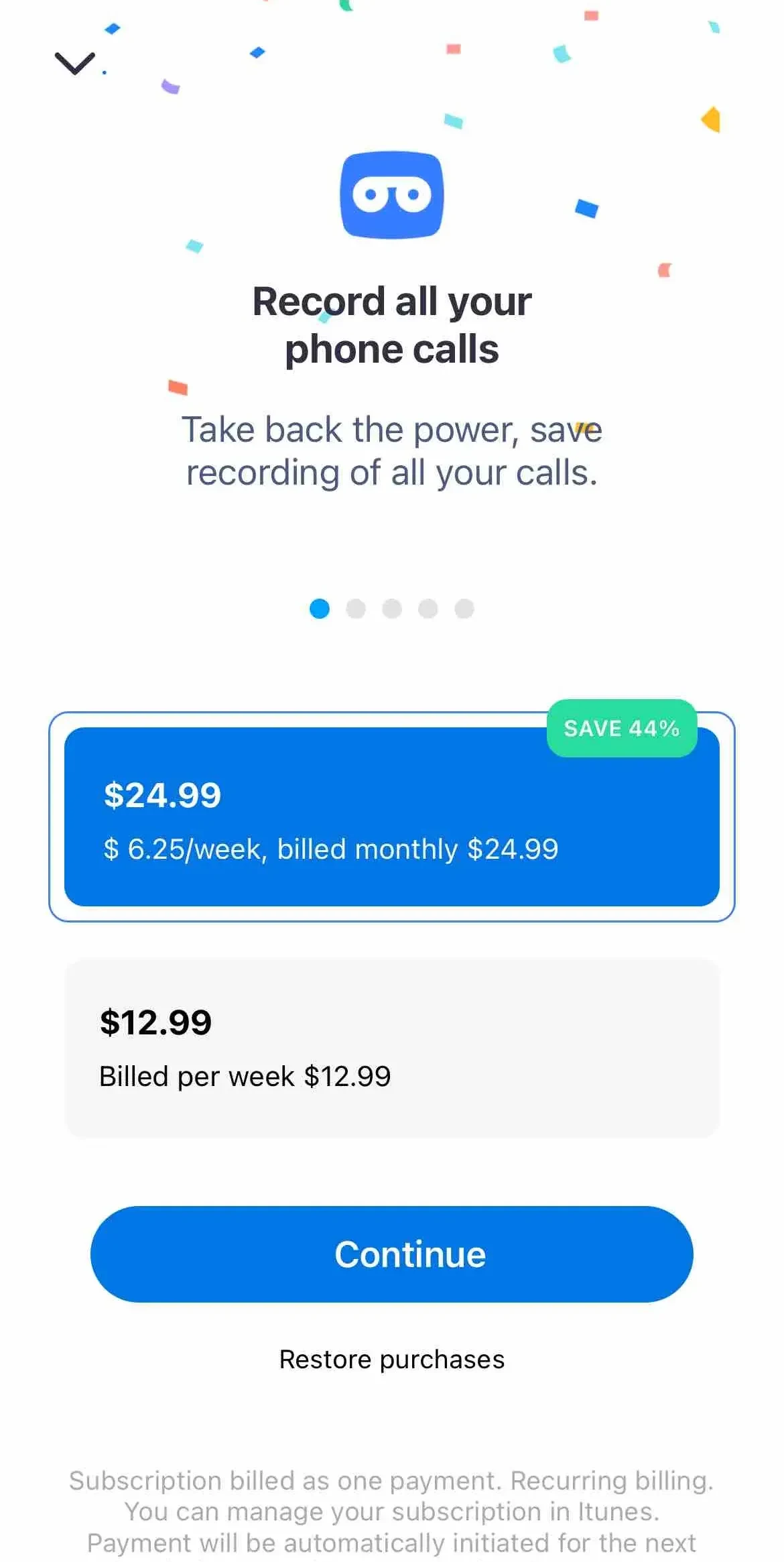 Burrn paywall screen