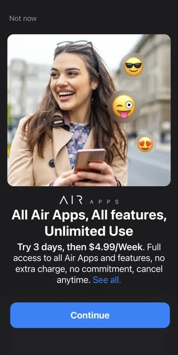 Calculator Air paywall screen
