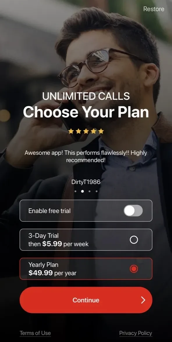 CallBox paywall screen
