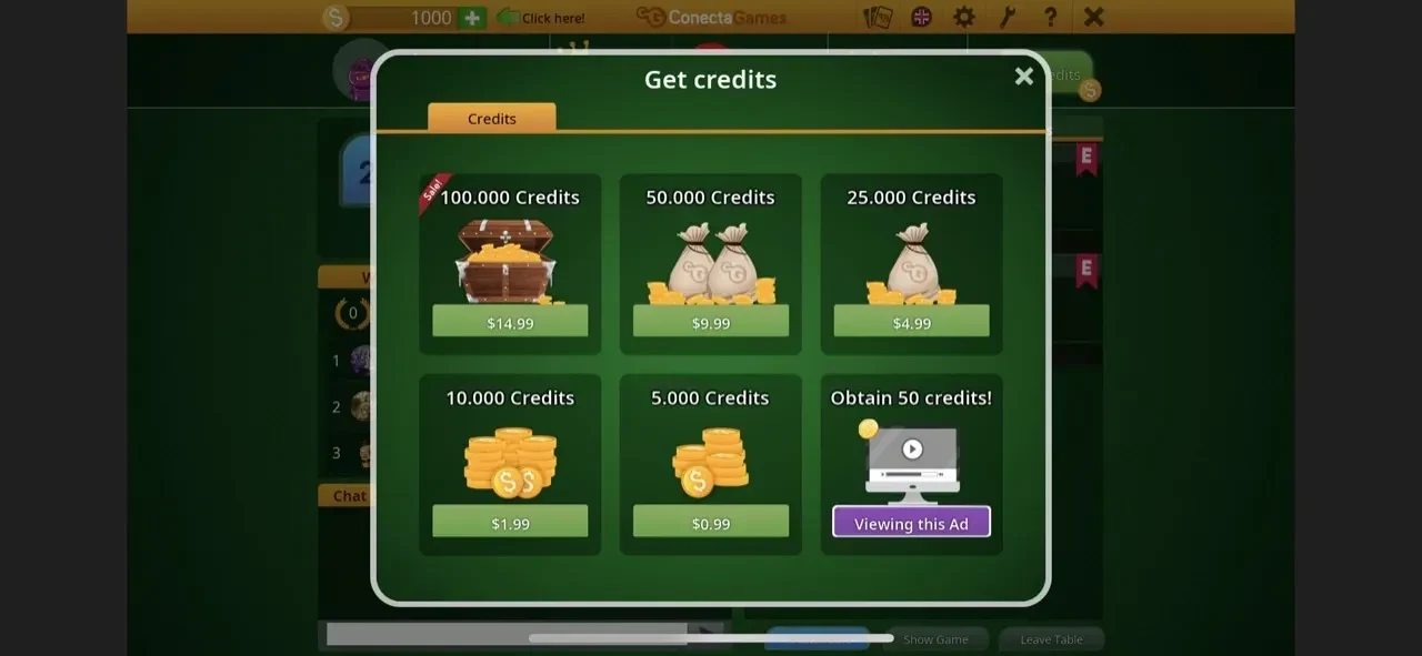 Canasta Hand And Foot paywall screen