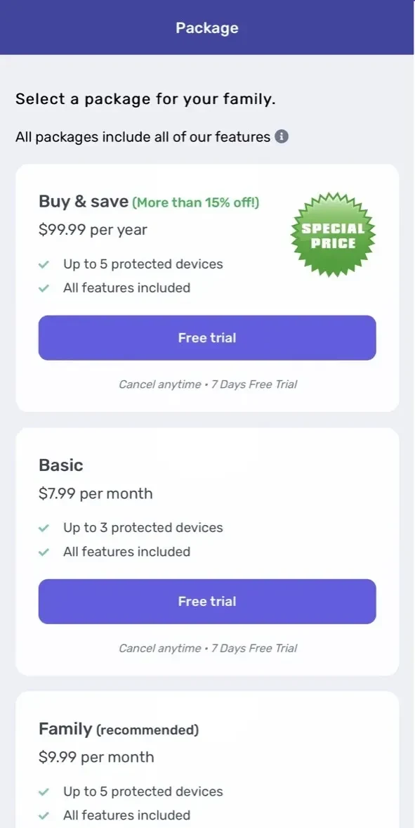 Canopy paywall screen