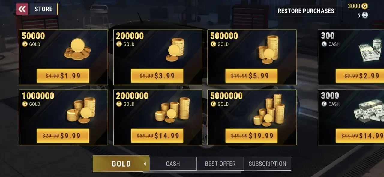 Car Parking paywall screen