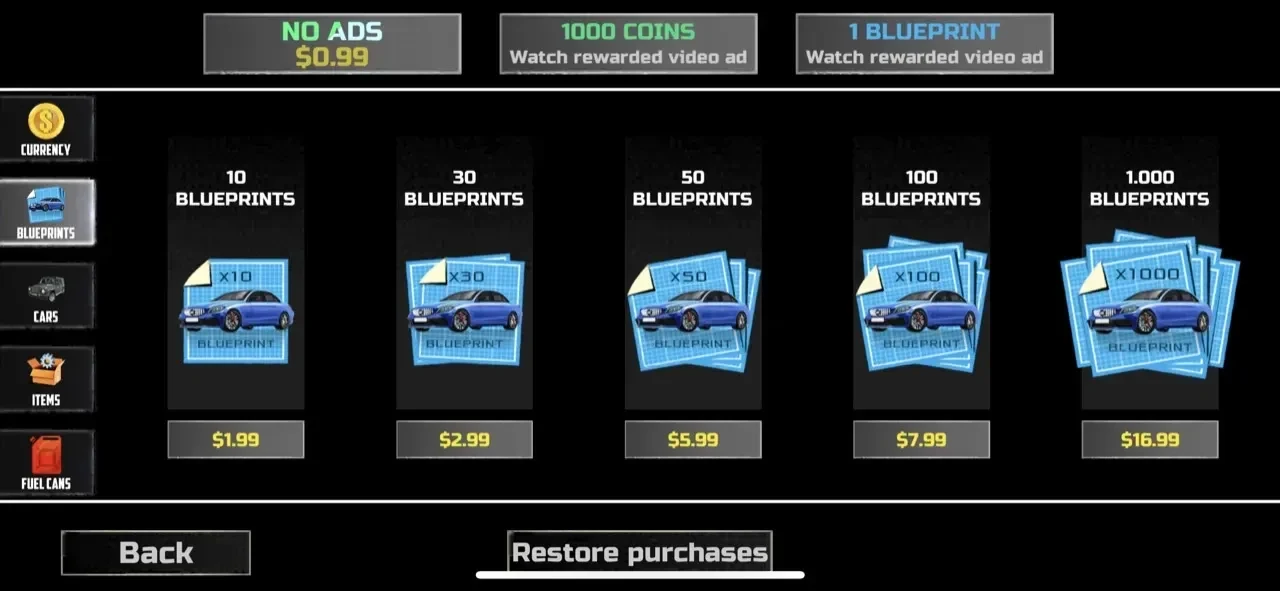 Car Simulator 2 paywall screen