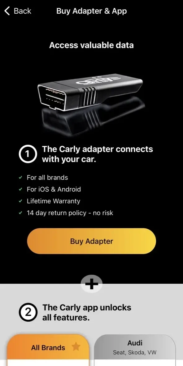 Carly paywall screen