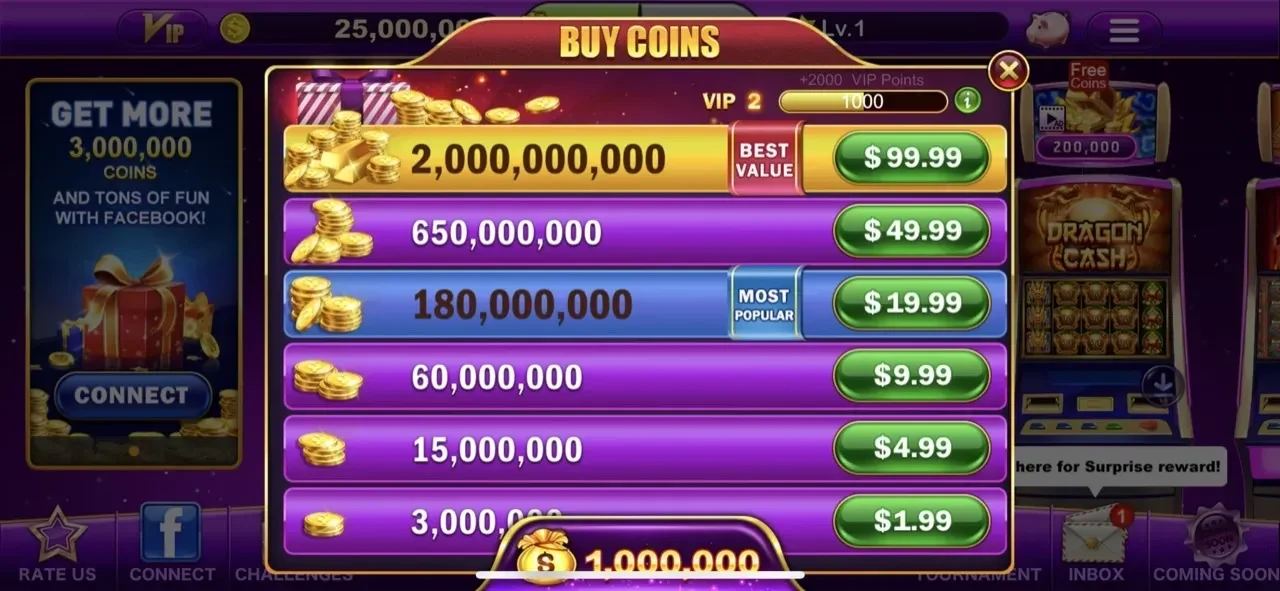 Cashmania Slots paywall screen