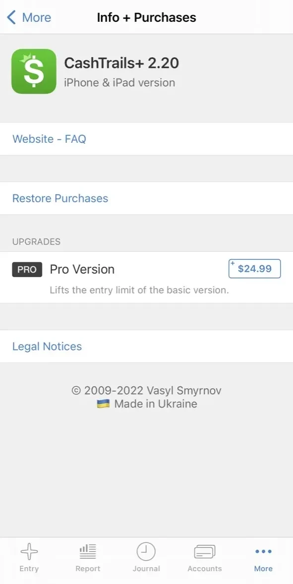 CashTrails+ paywall screen