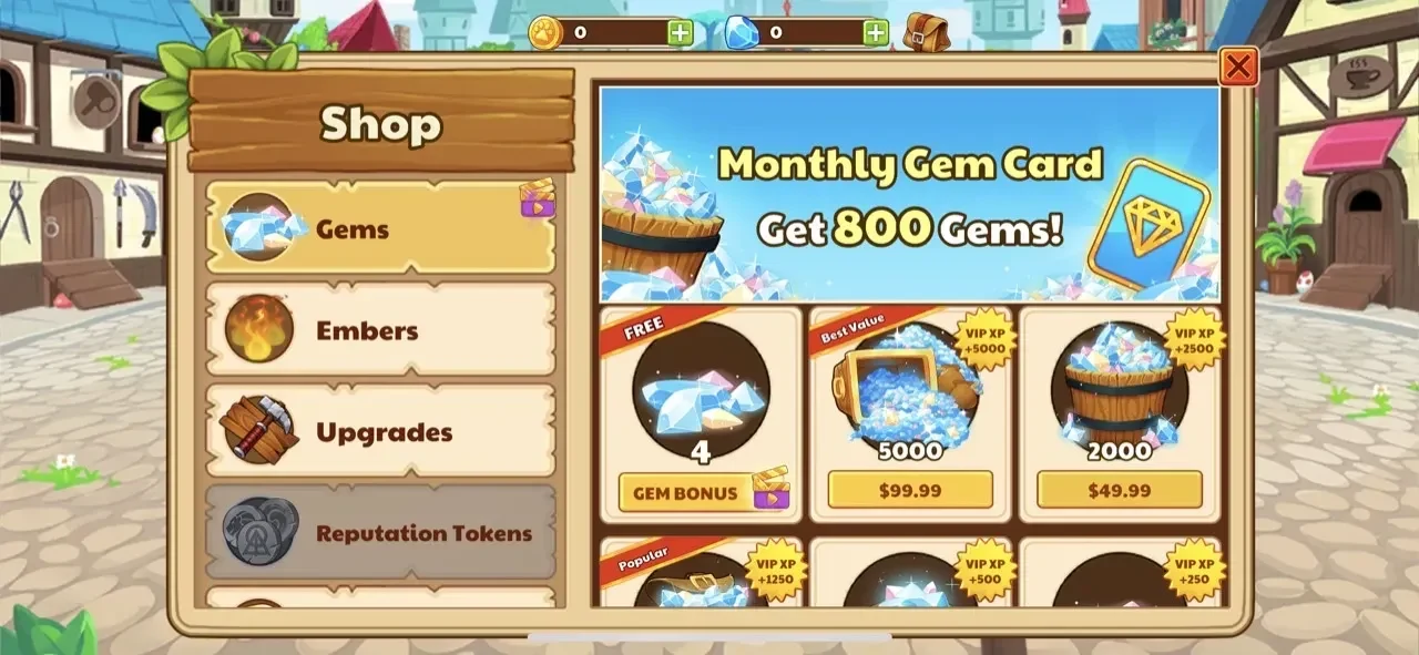 Castle Cats paywall screen