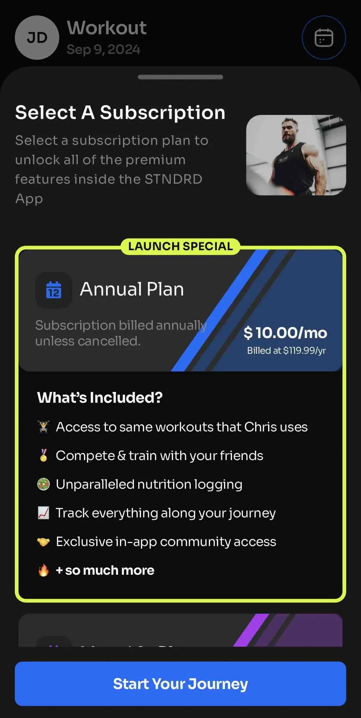 STNDRD paywall screen