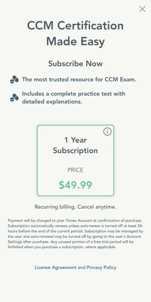 CCM Certification Made Easy paywall screen