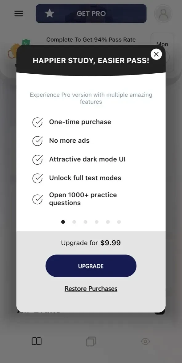 CDL Prep 2024 paywall screen