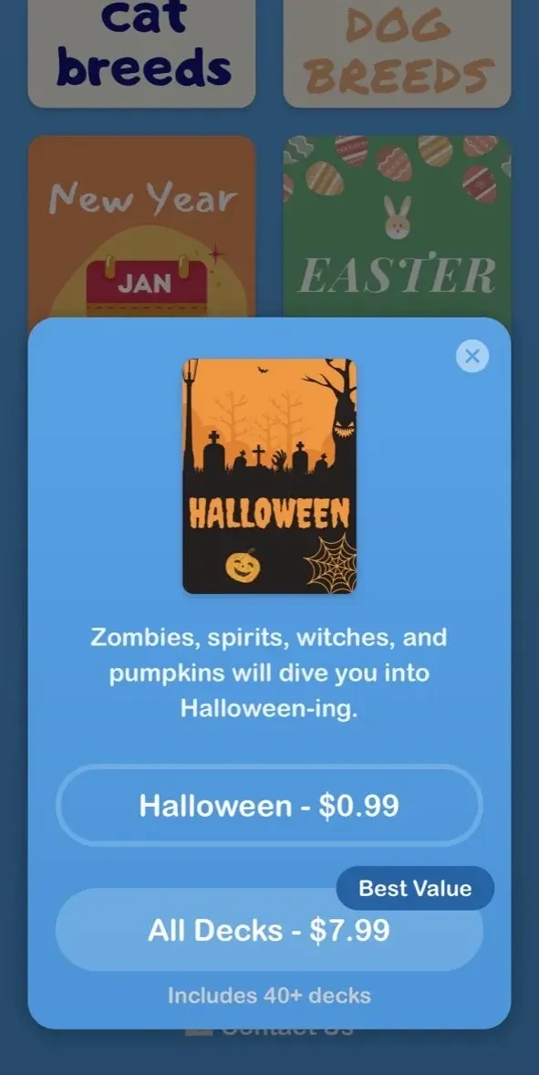 Charades paywall screen