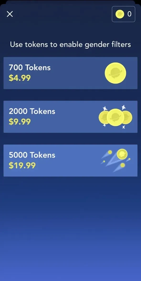 Chatous paywall screen