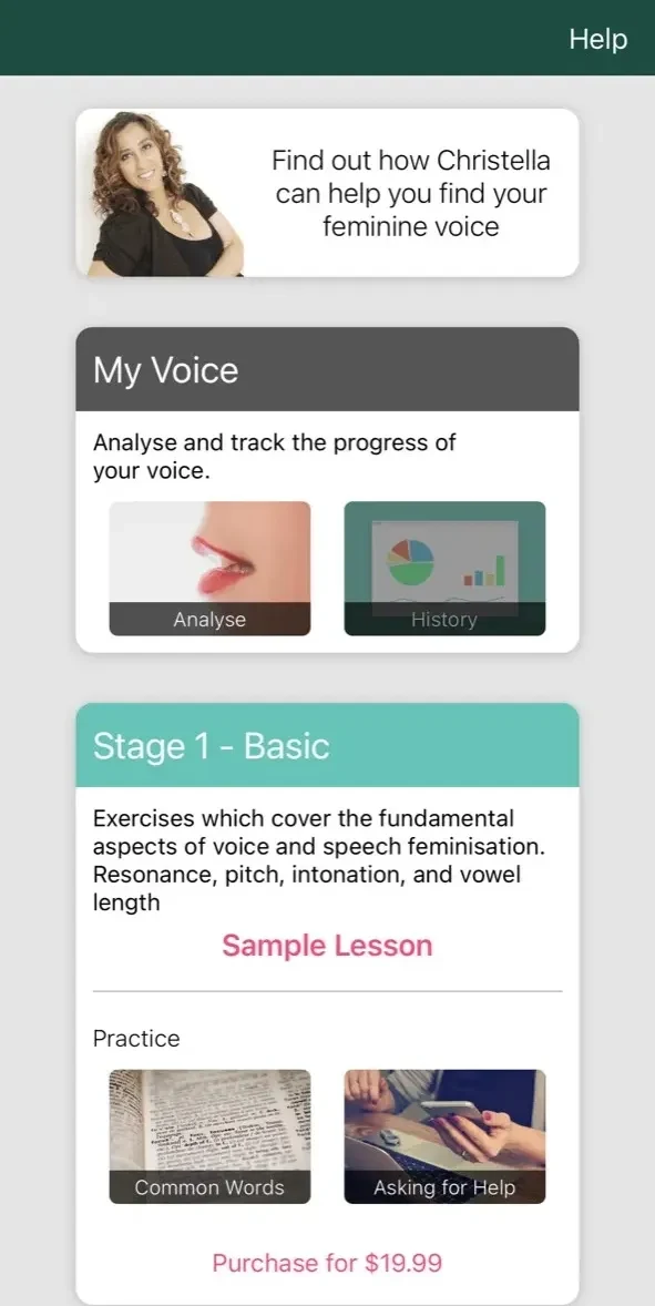 Christella VoiceUp paywall screen