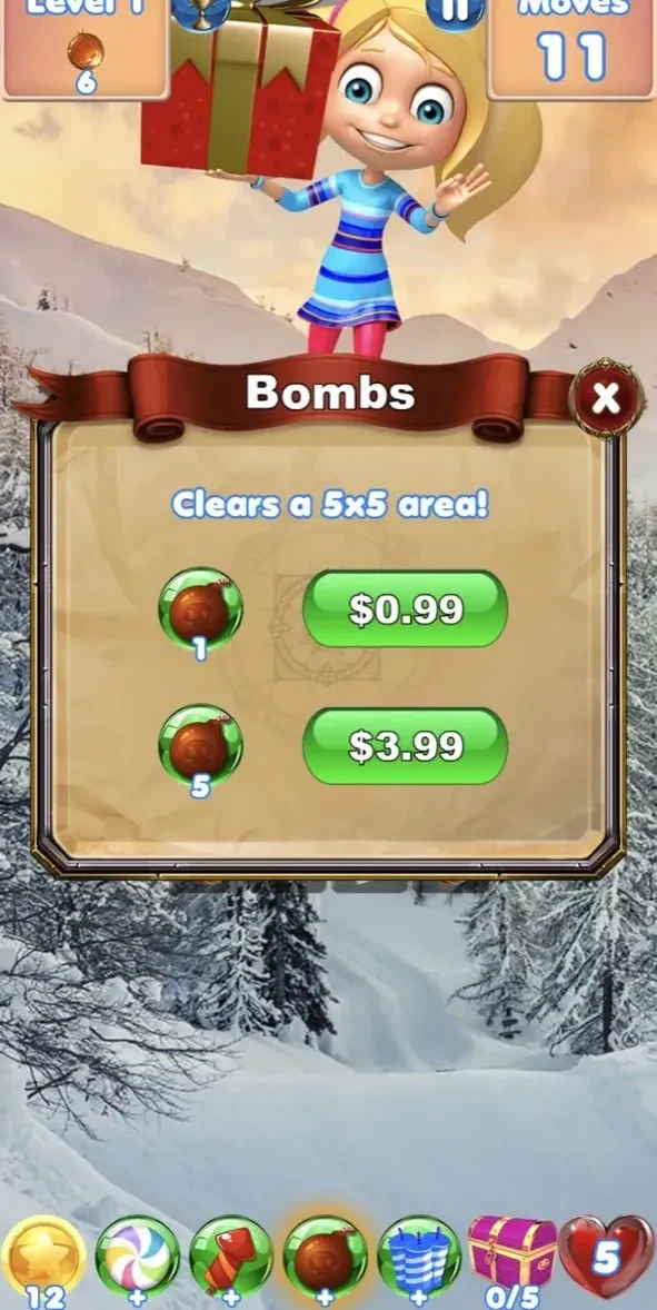 Christmas Crush paywall screen