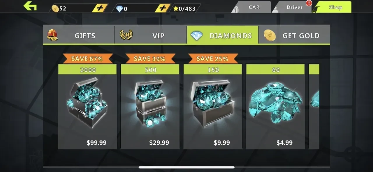 City Racing 3D paywall screen