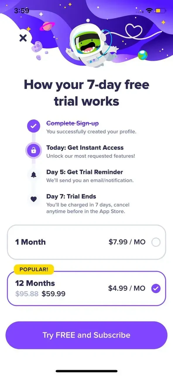 ClassDojo paywall screen