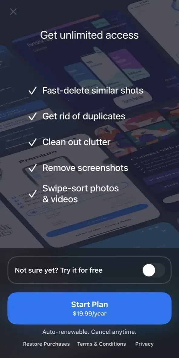 CleanMy®Phone paywall screen