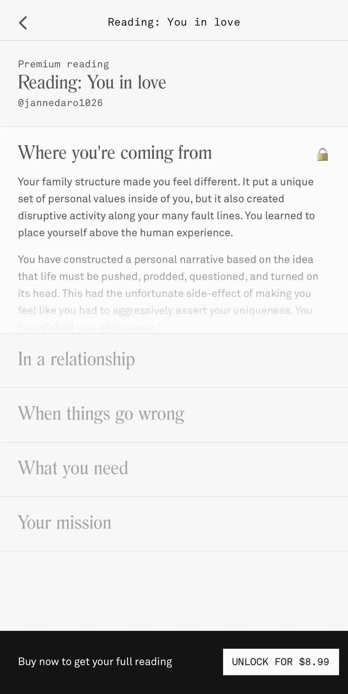 Co–Star Personalized Astrology paywall screen