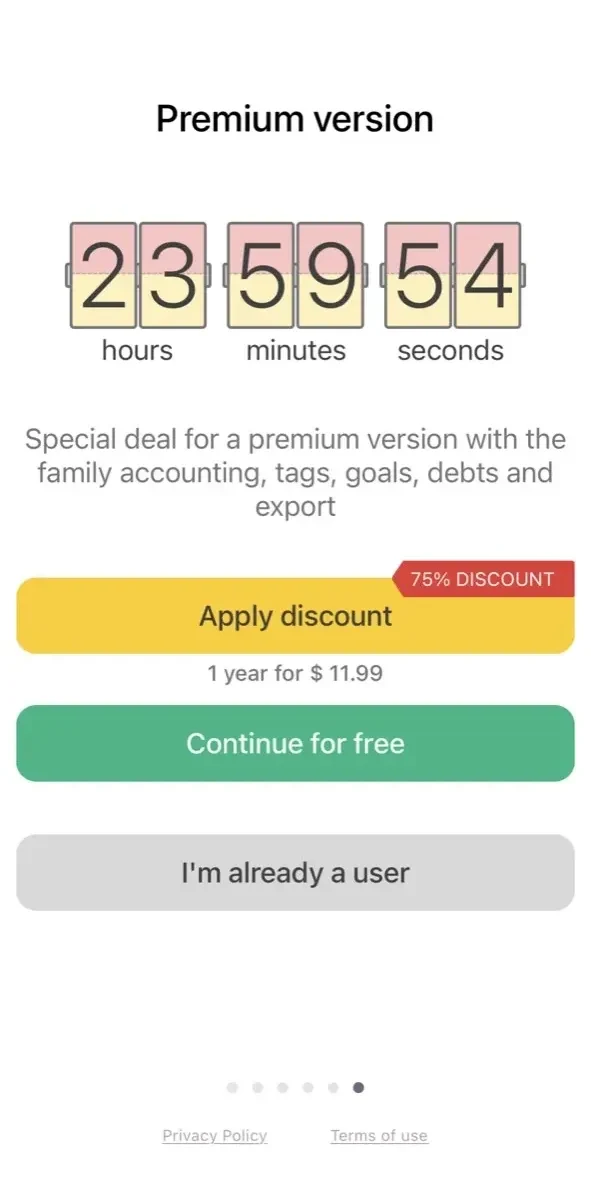 CoinKeeper paywall screen