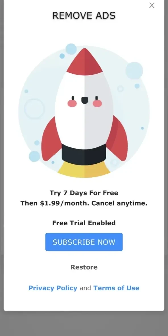 Color Lines 98 Bubbles Classic paywall screen