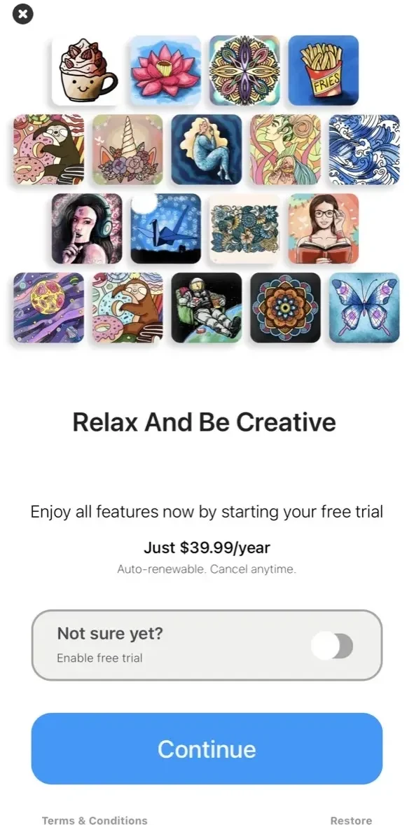 Color Pop AI paywall screen