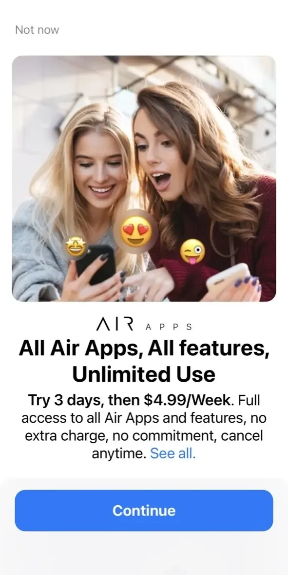 Coloring Book Air paywall screen