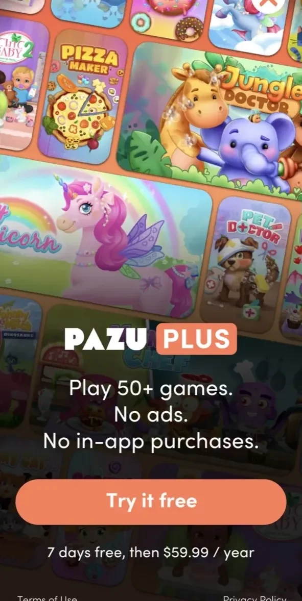 Coloring games paywall screen