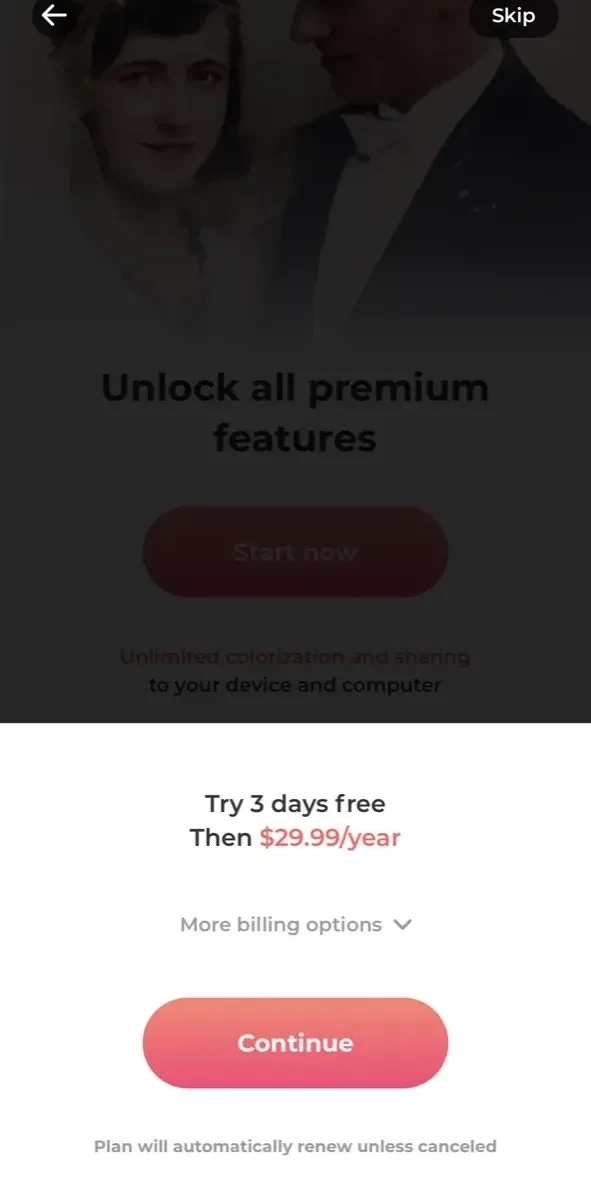 Colorize paywall screen