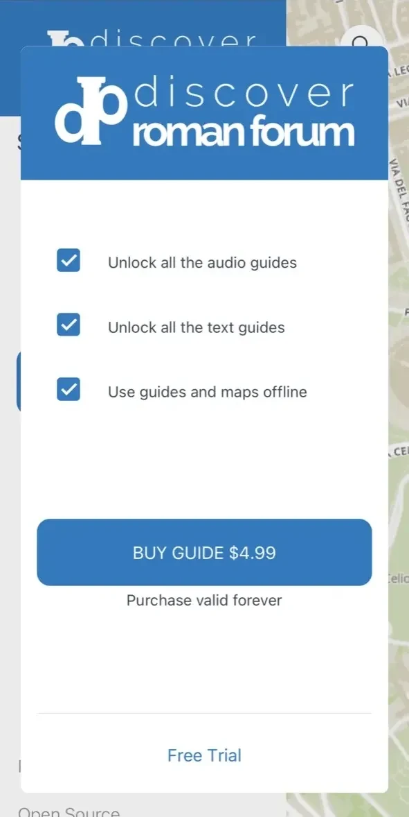 Colosseum paywall screen