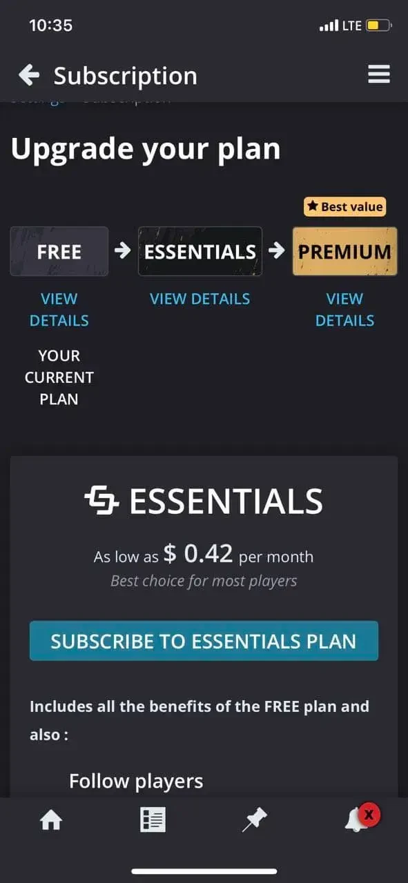 CompuSport paywall screen