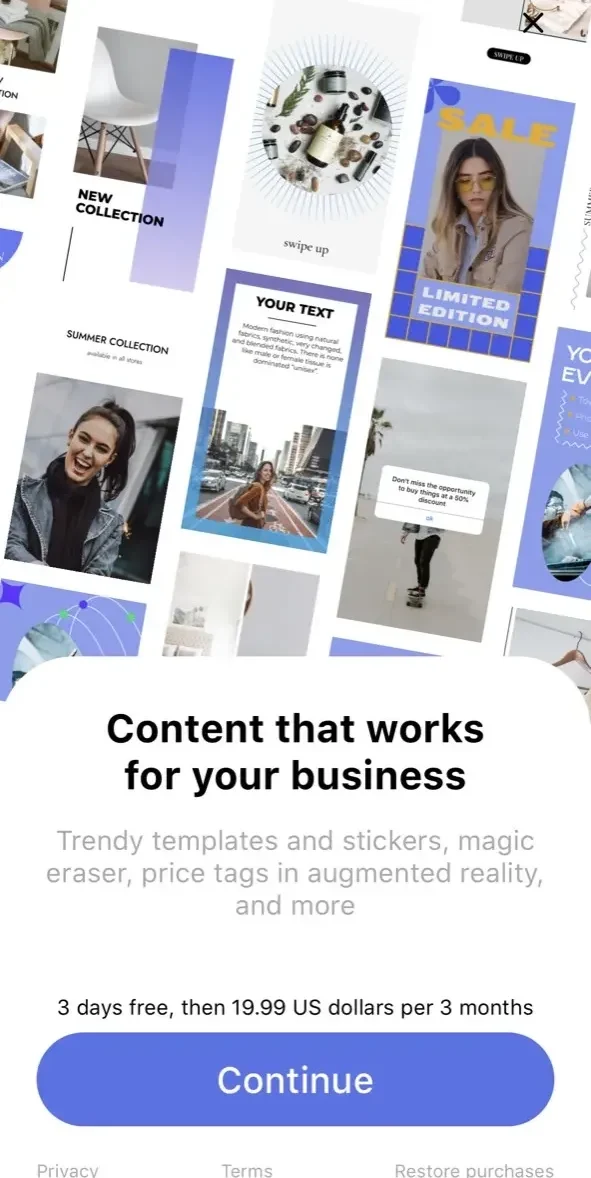 Content Creator paywall screen
