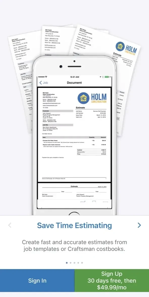 ContractorTools paywall screen
