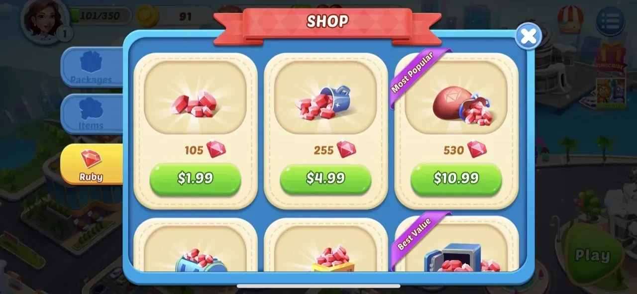 Cooking Marina paywall screen