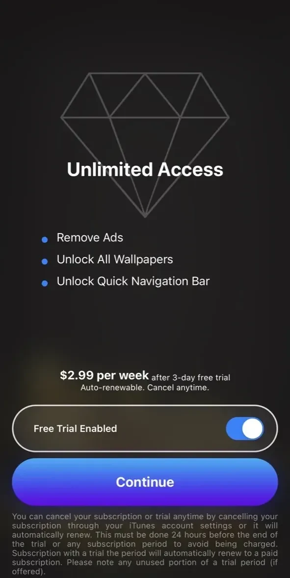 Cool Live Wallpapers Maker 4k paywall screen