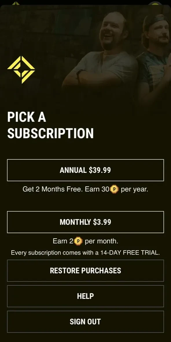 Corridor Digital paywall screen