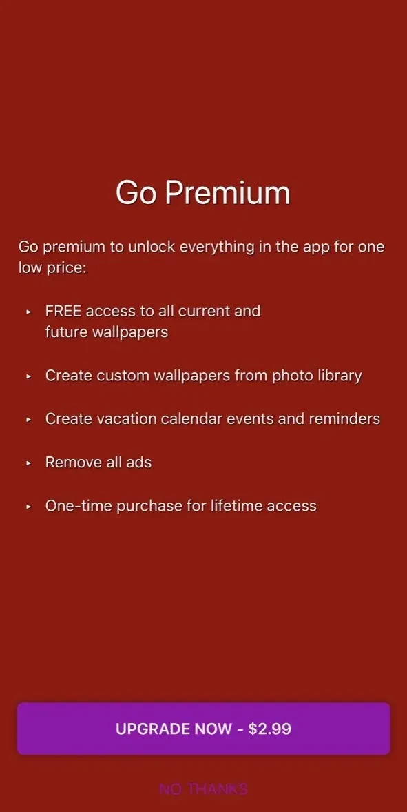 Countdown paywall screen