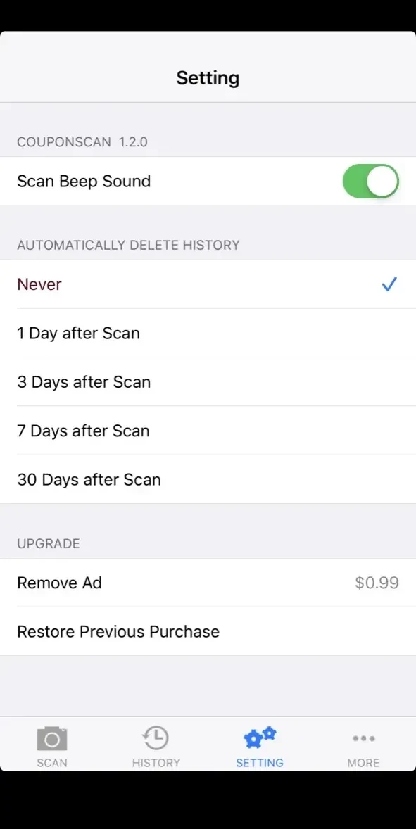 CouponScan paywall screen