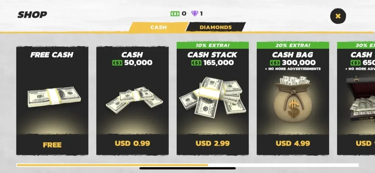 Crash Drive 3 paywall screen