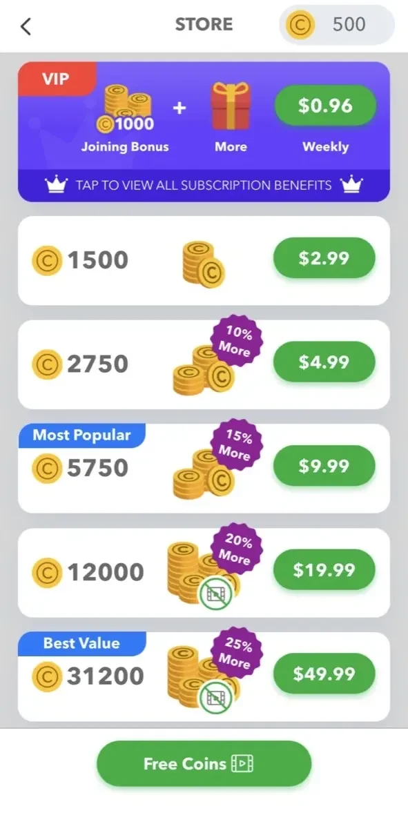 Crossword Puzzle Universe paywall screen